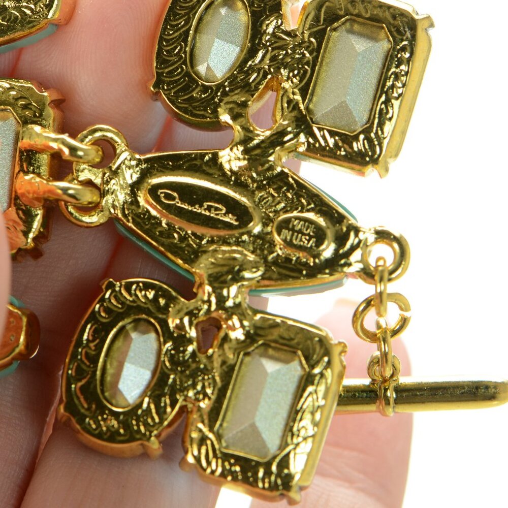 Vintage Oscar De La Renta Carved Resin Bracelet - Picture 5 of 7